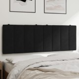 Pernă tăblie de pat, negru, 120 cm, catifea