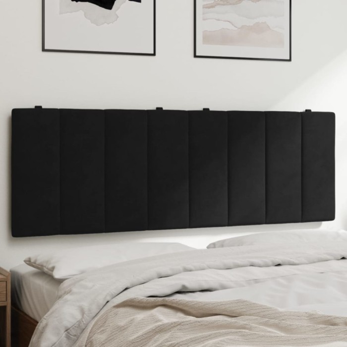 Gossi perna tablie de pat, negru, 120 cm, catifea