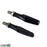 Set semnalizari LED tip "Smogg Led" negre - E-Mark (omologate)
