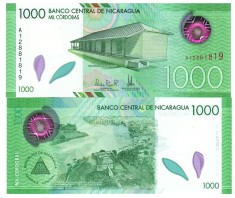 Nicaragua 1 000 1000 Cordobas 2017 P-218 Polimer UNC