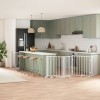 VidaXL Poartă c&acirc;ini pliabilă cu ușă 12 panouri, alb, 960 cm, lemn plop 3155736