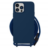 Husa pentru iPhone 15 Pro Max, Techsuit Crossbody Lanyard, Blue