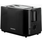 Prajitor de paine Daewoo DBT40B, 750 W, 6 niveluri rumenire, carcasa Cool Touch, Negru