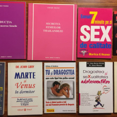 Lot 9 carti de Tehnici, Teorie si Sfaturi pentru VIATA EROTICA (100 lei toate!)