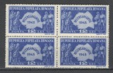 Romania.1948 Recensamintul bloc 4 XR.184, Nestampilat