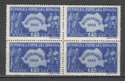 Romania.1948 Recensamintul bloc 4 XR.184 foto