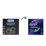 Prezervative Extended Pleasure, 3 bucati, Durex