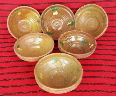Set 6 castroane, vase de ceramica traditionale moldovenesti, strachini de lut, arta populara, olarit 75 ani