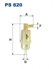 Filtru decantor motorina UNIVERSAL filtru combustibil cu cioc cu diametru de 8mm Filtron Polonia - BIT-PS820 foto