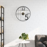 vidaXL Ceas de perete, negru, &Oslash;50 cm, fier