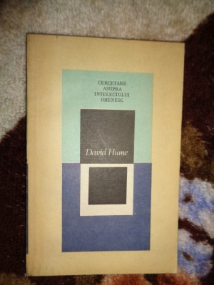 David Hume - Cercetare aupra intelectului romanesc / 235 pagini foto