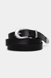 Levi&#039;s curea de piele femei, culoarea negru, 000IG-0000