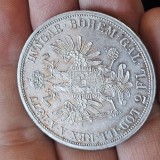 Austria 2 FLORIN 1877 , argint 24,71 grame , detalii , luciu ... din pacata lovita pe cant