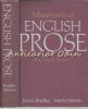 Masterworks English Prose: John Bradley &amp; Martin Stevens - Lectura Critica, Engleza Avansati, 550 Pagini, 1968, New York