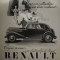 Publicitate Renault, original, 1939, 38 cm x 28cm