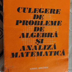 CULEGERE DE PROBLEME DE ALGEBRA SI ANALIZA MATEMATICA-AL.V.LEONTE, NICULESCU