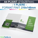 Pliant format A4 - 1 pliere