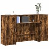 VidaXL Birou de recepție stejar afumat 180x50x103,5 cm lemn prelucrat 3324209