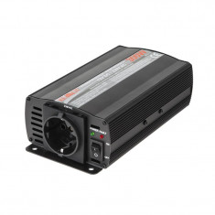 Invertor Kemot 12V/230V, Putere 300W, Cabluri cu crocodili, 1 x Priza foto