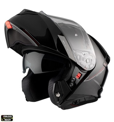 Casca modulabila pentru scuter - motocicleta MT Genesis SV A1 negru lucios Pinlock ready &amp;ndash; omologare noua ECE 22.06 XS (53/54cm) foto