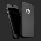Husa 360 Full Body Neagra iPhone 6 / 6S, Protectie Fata Spate, MyStyle