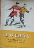 FOTBAL REGULAMENTUL DE FOTBAL COMENTAT SI ADNOTAT - PETRE KRONER, 1952