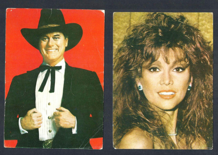 Carti postale vedete straine : Larry Hagman Victoria Principal DALLAS JR Pamela