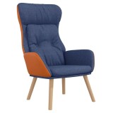 Cumpara ieftin Scaun de relaxare, albastru, textil si PVC