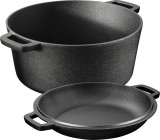 Oala cuptor olandez cu capac Navaris din fonta, pentru plite/cuptoare, 4.7 l, 32 cm, 61695.02