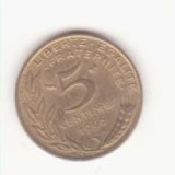 Franța 5 centimes 1996 - Franc 2014# 125/39-4 folds, mai rară