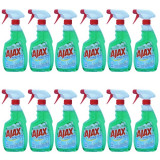 12 x Ajax Spring Flowers, Solutie pentru geamuri cu pulverizator, 12 x 500ml