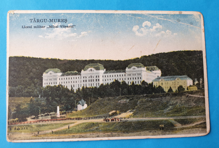Carte Postala veche anul 1938 TARGU-MURES Liceul Militar MIHAI VITEAZUL