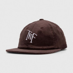 The North Face șapcă de baseball din catifea culoarea negru, cu imprimeu