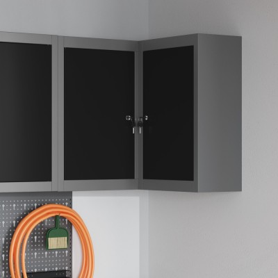 vidaXL Cabinet pentru Unelte cu raft negru și gri 55 x 55 x 55 cm foto