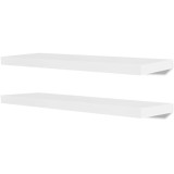 Cumpara ieftin Rafturi suspendate pentru carti/DVD-uri, 2 buc, alb, MDF