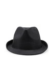 Cumpara ieftin Pălărie promoțională model Milano, tip Fedora, poliester, neagră