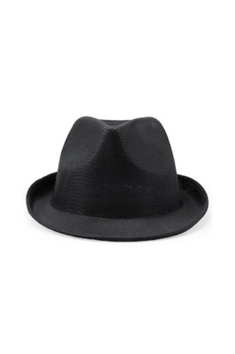 Pălărie promoțională model Milano, tip Fedora, poliester, neagră foto