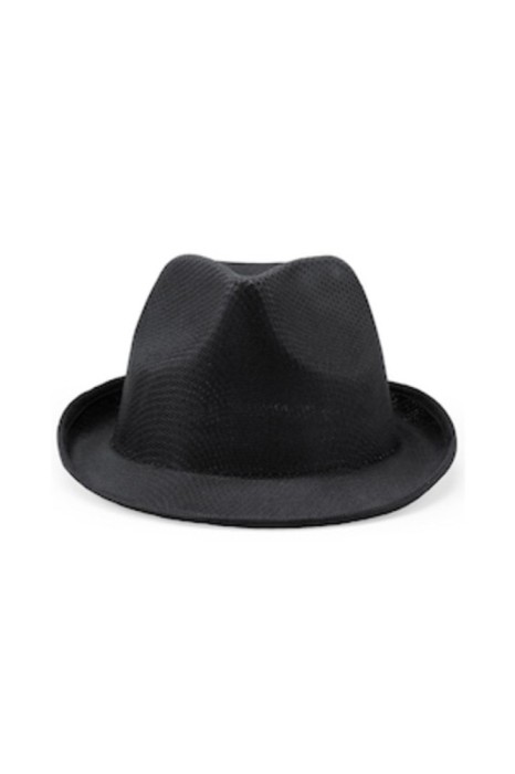 Pălărie promoțională model Milano, tip Fedora, poliester, neagră