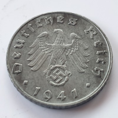 Germania Nazista 5 reichspfennig 1941 J ( Hamburg) foto