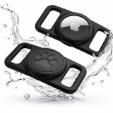 Husa AirTag waterproof pentru zgarda caini Asteroid GSM DG1, negru
