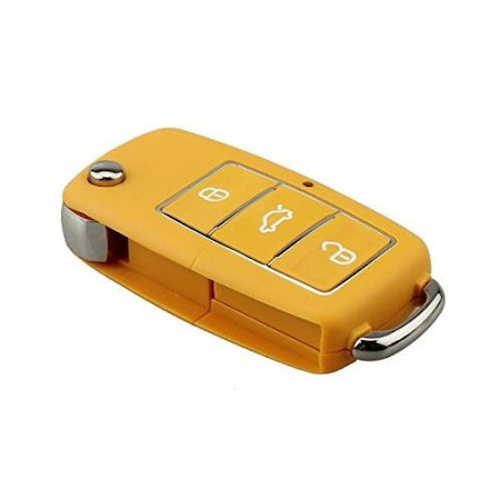 Carcasa Cheie Briceag VW 3 Butoane Galben Design NOU AutoProtect KeyCars