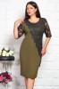 Rochie de Ocazie Evita Olive - 54Marimea, Yves
