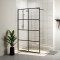 vidaXL Paravan de duș walk-in negru 140x95 cm sticlă ESG transparentă 151037