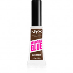 NYX Professional Makeup The Brow Glue gel pentru sprancene culoare 04 Dark Brown 5 g