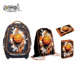 Set Micul Scolar: Ghiozdan, Penar echipat, Sac Sport, Portofel, Basketball &ndash; S-COOL