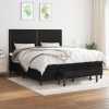 VidaXL Pat box spring cu saltea, negru, 180x200 cm, catifea 3136535