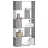 VidaXL Bibliotecă cu 5 niveluri gri sonoma 80,5x23,5x162,5 cm lemn 852776
