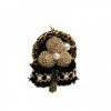 Brosa Decorativa Funda Cristale Perle Aurii 8cm Bijuterie Eleganta Clips Atasare Par Tinuta Anotimp