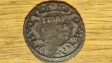 R10 Rusia imperiu - moneda de colectie - raritate - 1 polushka 1737 - Anna Ivanovna, Europa
