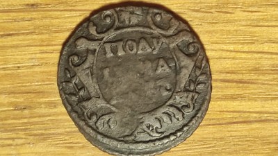 R10 Rusia imperiu - moneda de colectie - raritate - 1 polushka 1737 - Anna Ivanovna foto